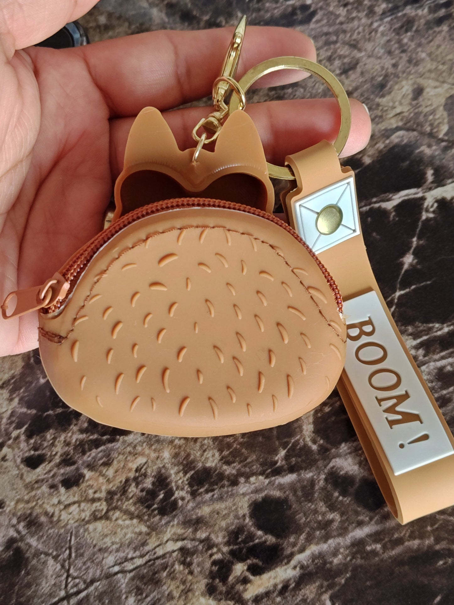 Pink Bow Labubu Key Chain Coin Purse