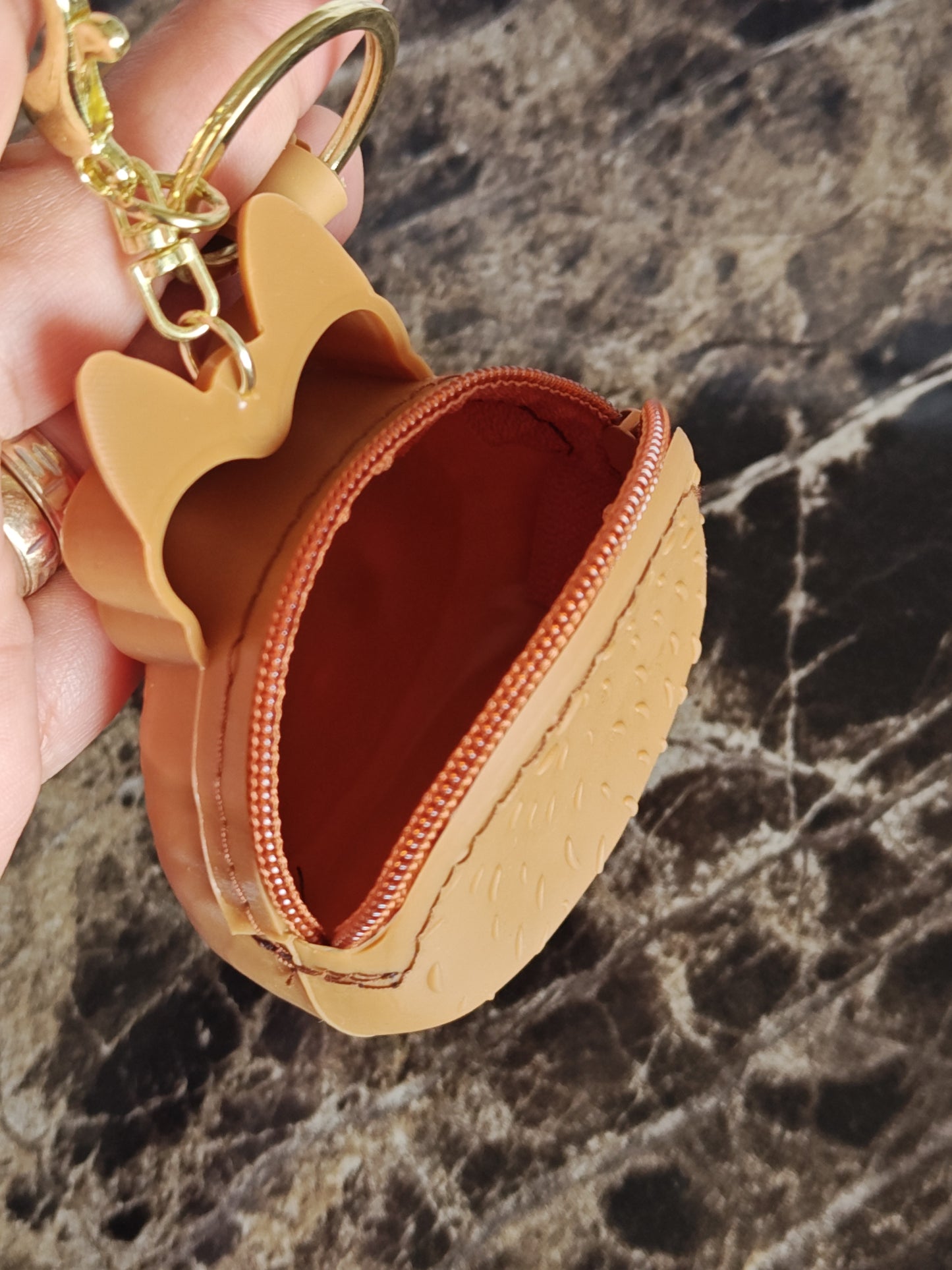 Pink Bow Labubu Key Chain Coin Purse