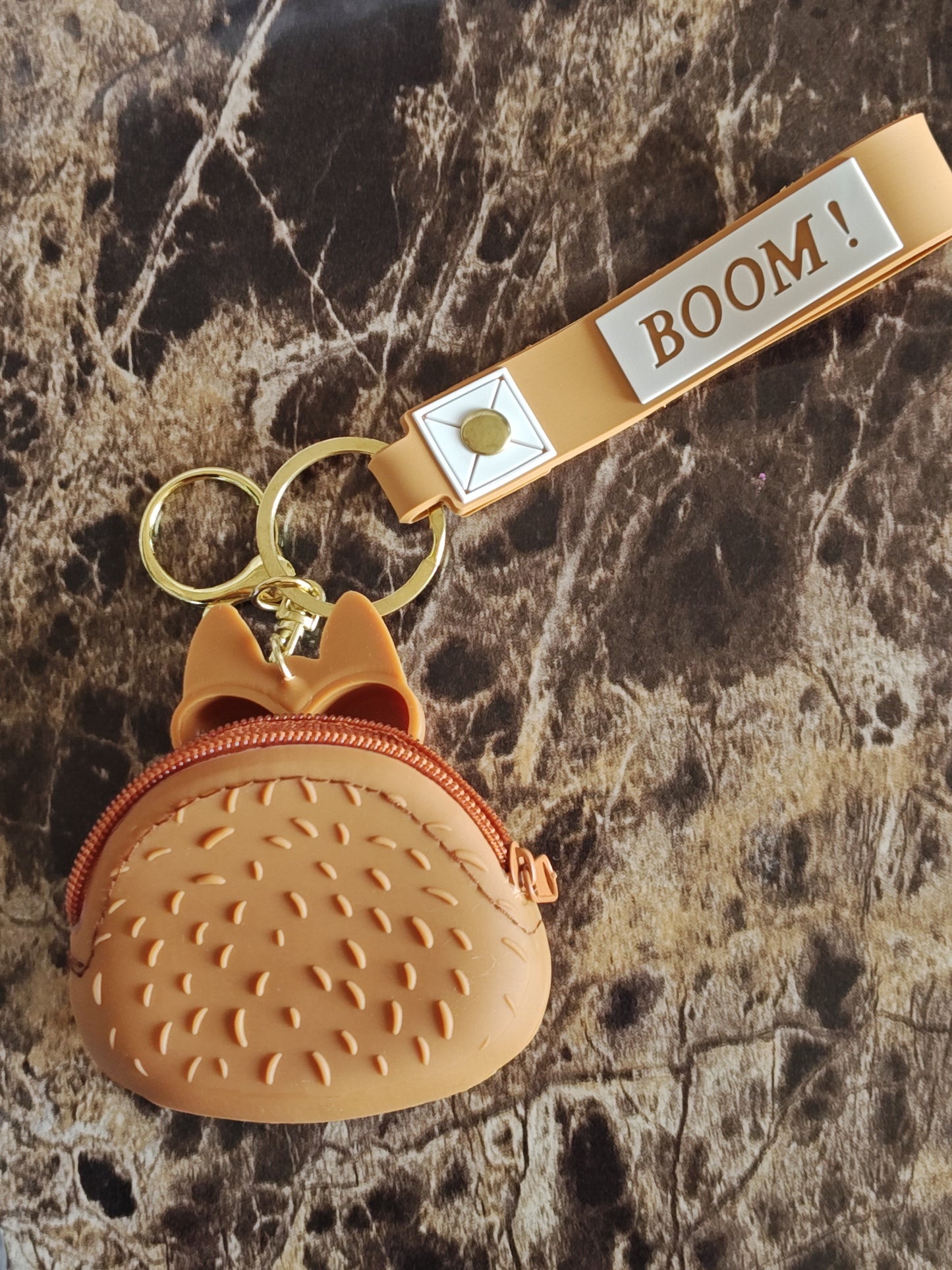 Pink Bow Labubu Key Chain Coin Purse